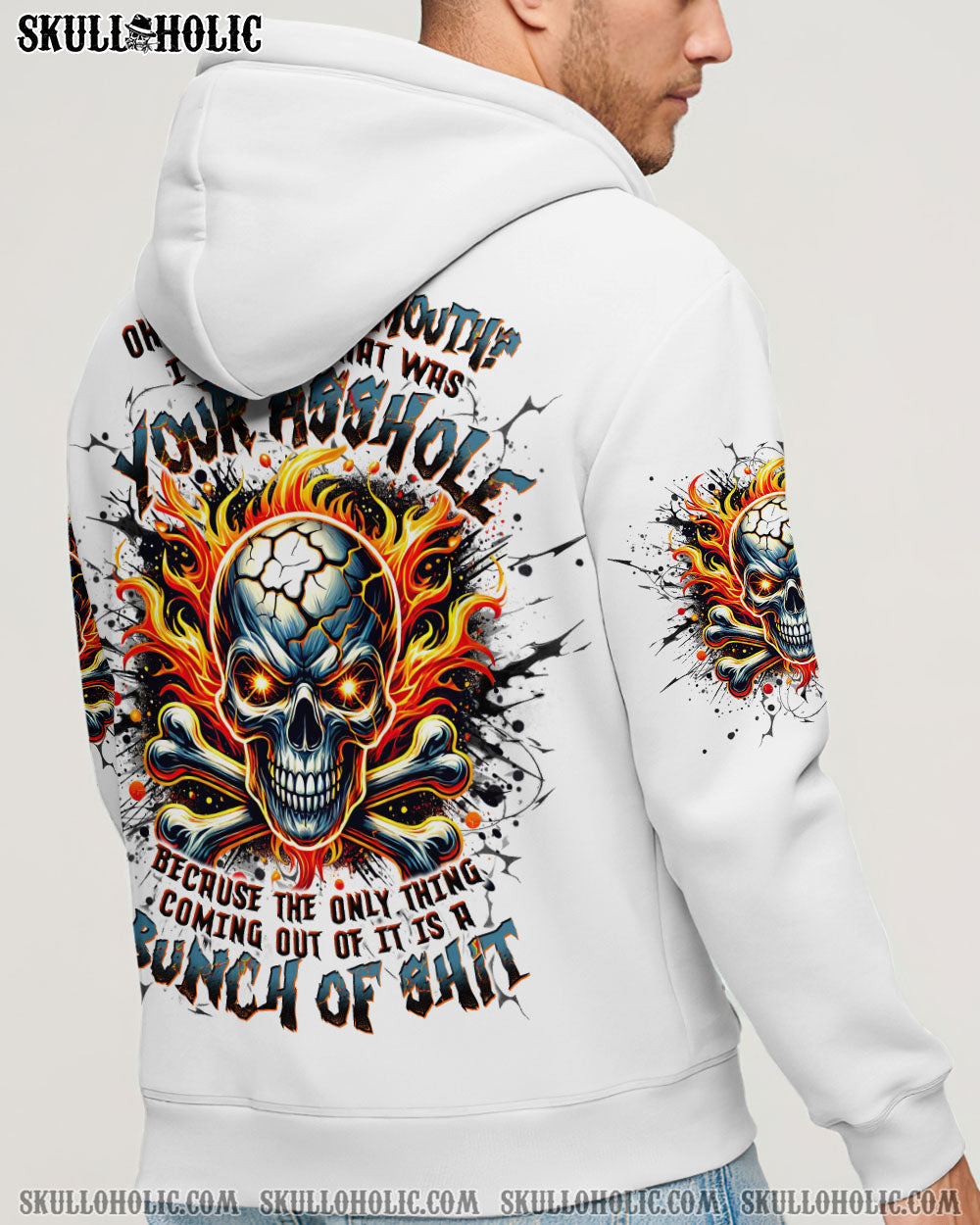 BLISSCORNERS OH THAT'S YOUR MOUTH SKULL BONES ALL OVER PRINT