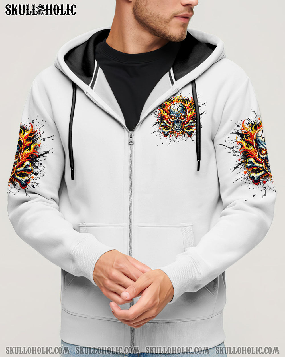 BLISSCORNERS OH THAT'S YOUR MOUTH SKULL BONES ALL OVER PRINT