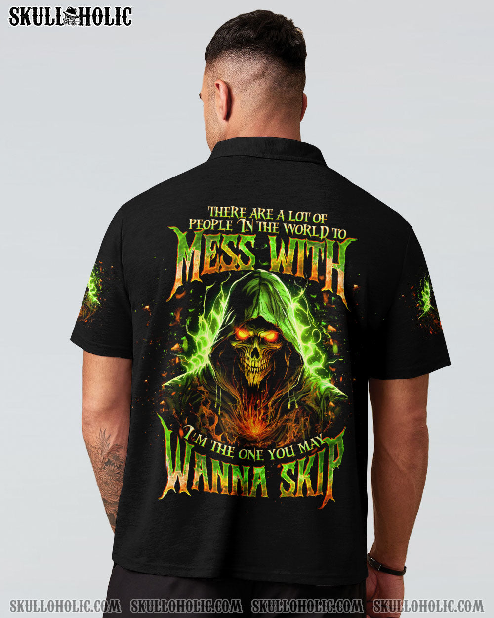 BLISSCORNERS I'M THE ONE YOU MAY WANNA SKIP SKULL REAPER ALL OVER PRINT