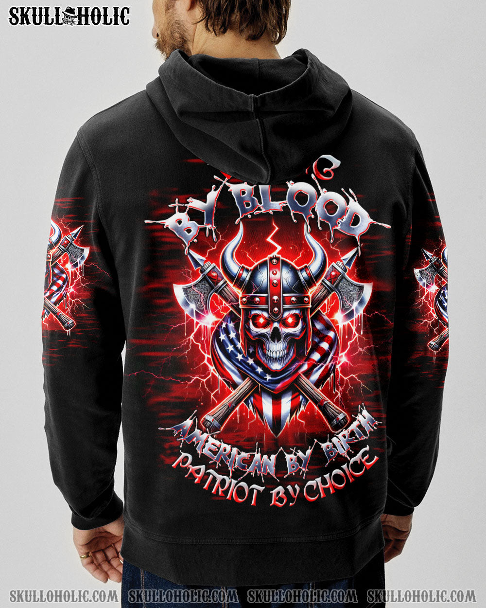 BLISSCORNERS VIKING BY BLOOD SKULL ALL OVER PRINT