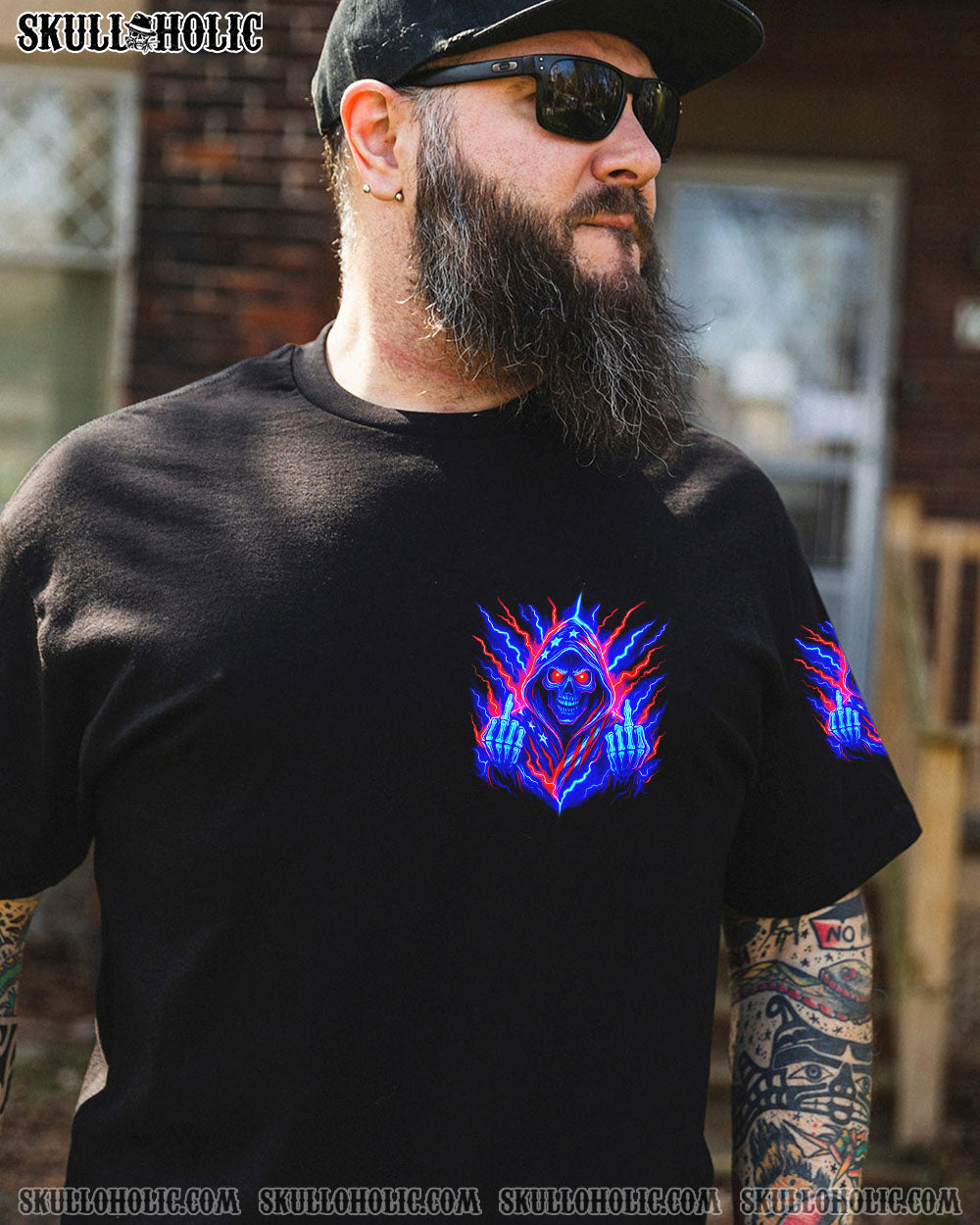 BLISSCORNERS I AM WHO I AM REAPER SKULL ALL OVER PRINT