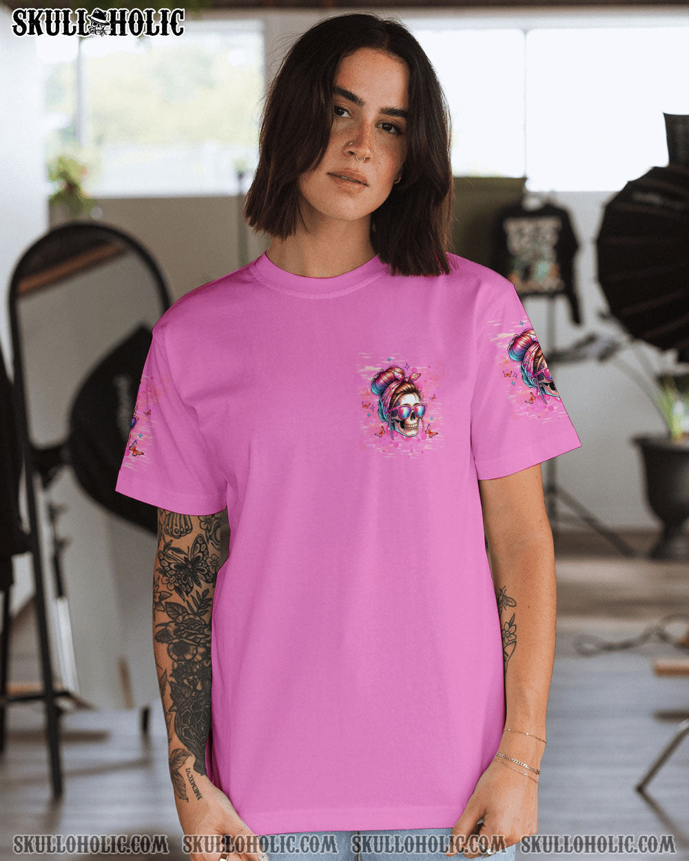 BLISSCORNERS YOU COULDN'T HANDLE ME MESSY BUN ALL OVER PRINT