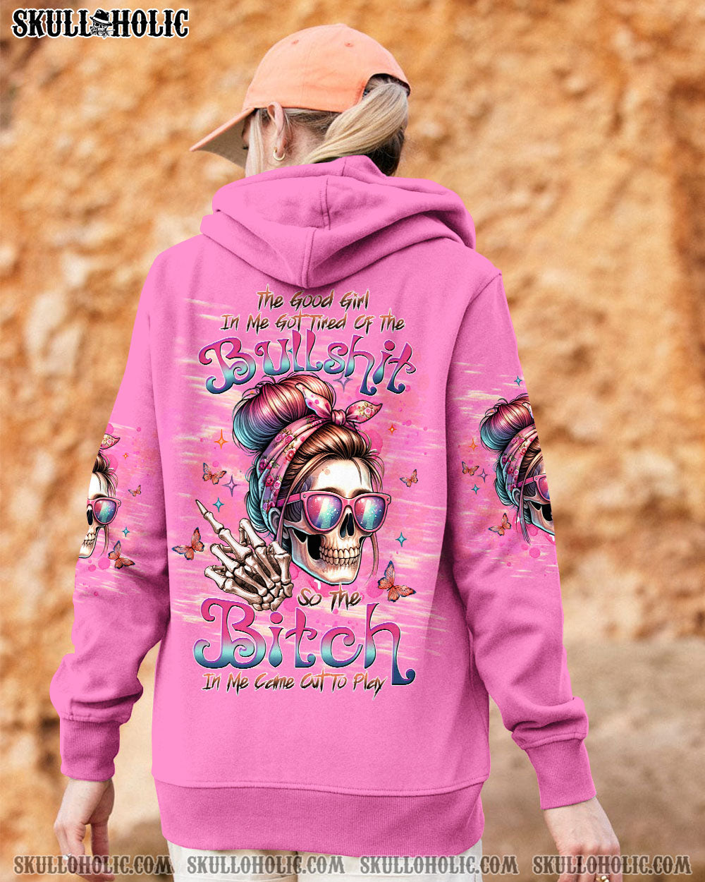 BLISSCORNERS YOU COULDN'T HANDLE ME MESSY BUN ALL OVER PRINT