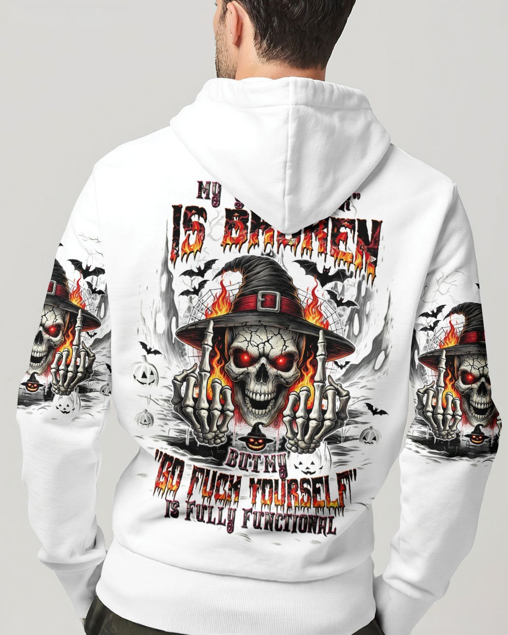 BLISSCORNERS MY GIVE A F IS BROKEN HALLOWEEN ALL OVER PRINT