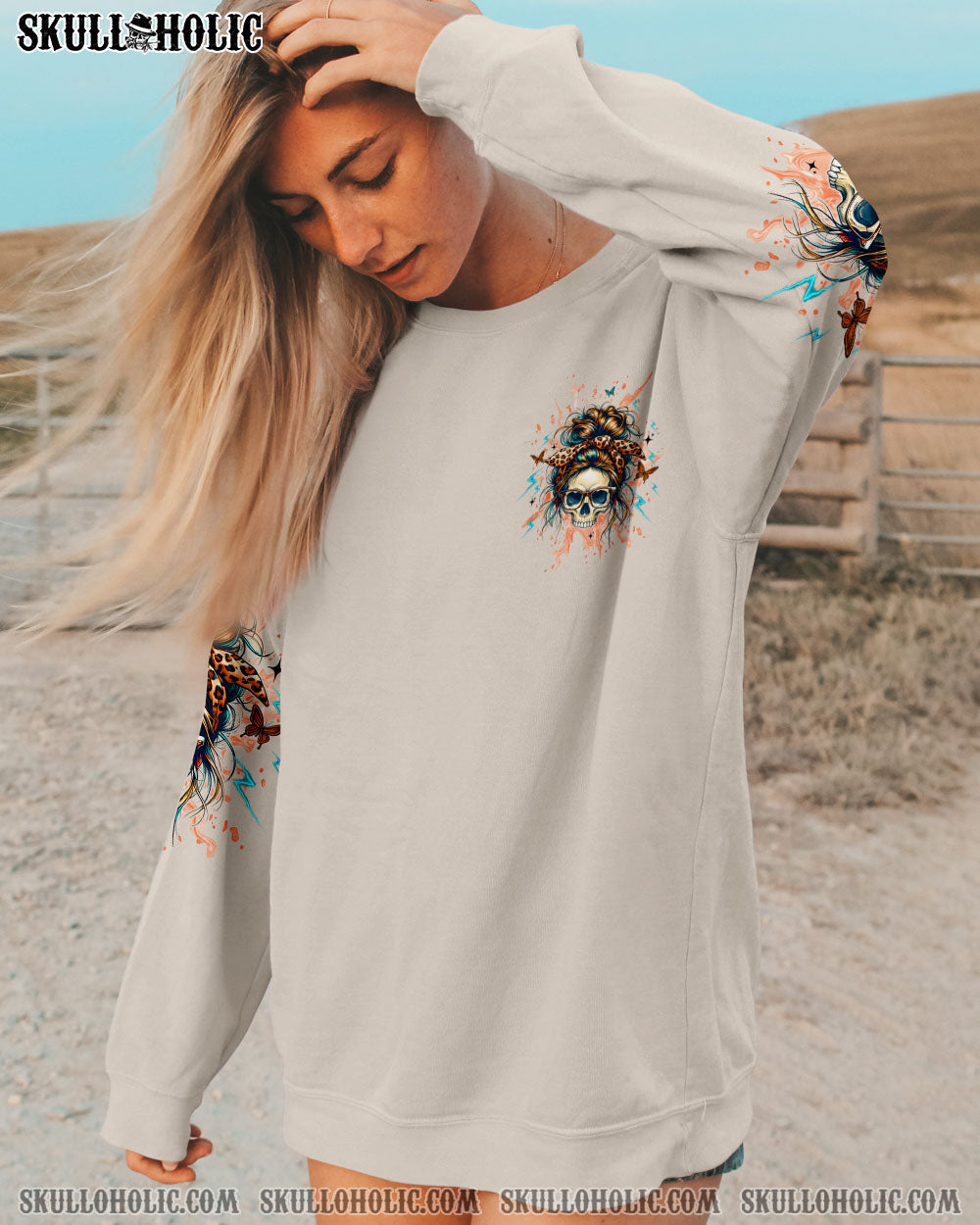 BLISSCORNERS I AM THE STORM MESSY BUN ALL OVER PRINT