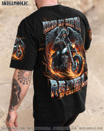 BLISSCORNERS BIKER BY BIRTH REBEL BY CHOICE SKULL ALL OVER PRINT