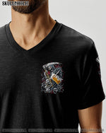 BLISSCORNERS BIKER BY BIRTH REBEL BY CHOICE SKULL ALL OVER PRINT