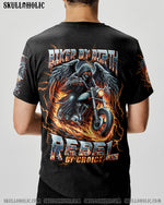 BLISSCORNERS BIKER BY BIRTH REBEL BY CHOICE SKULL ALL OVER PRINT
