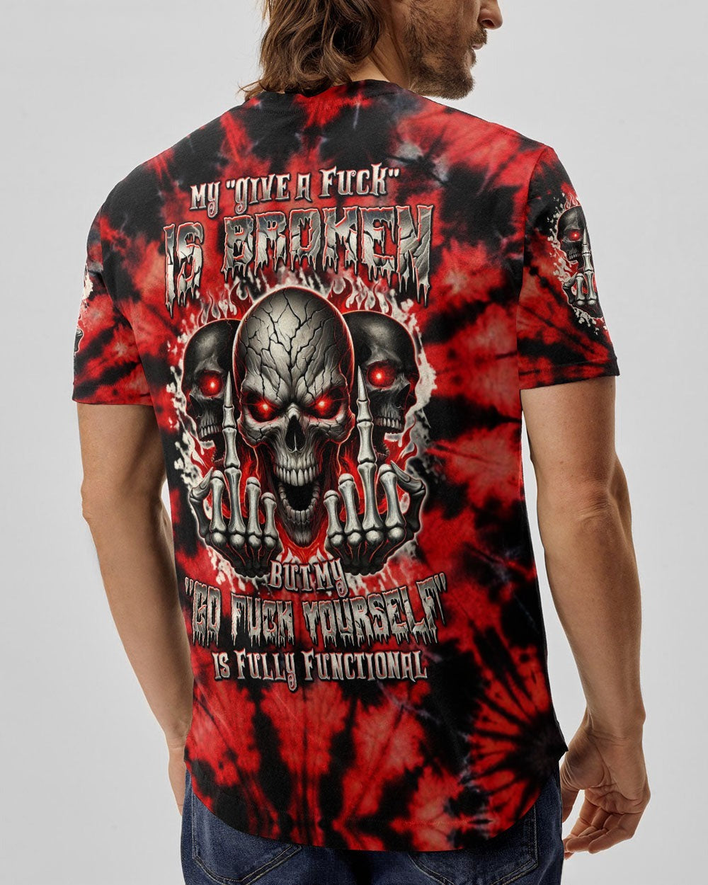 BLISSCORNERS MY GIVE A F IS BROKEN TIE DYE ALL OVER PRINT
