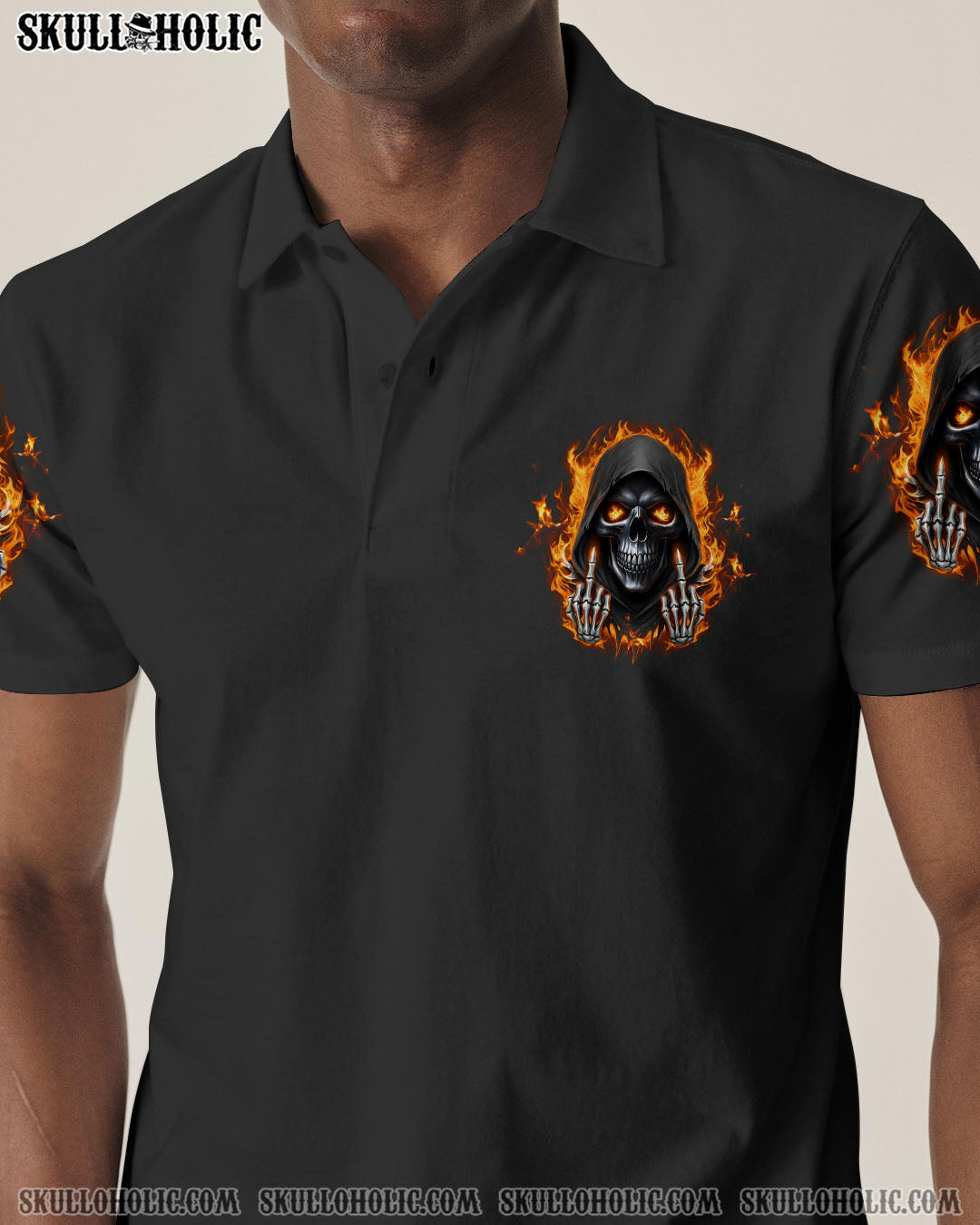 BLISSCORNERS BE CAREFUL FIRE SKULL REAPER ALL OVER PRINT