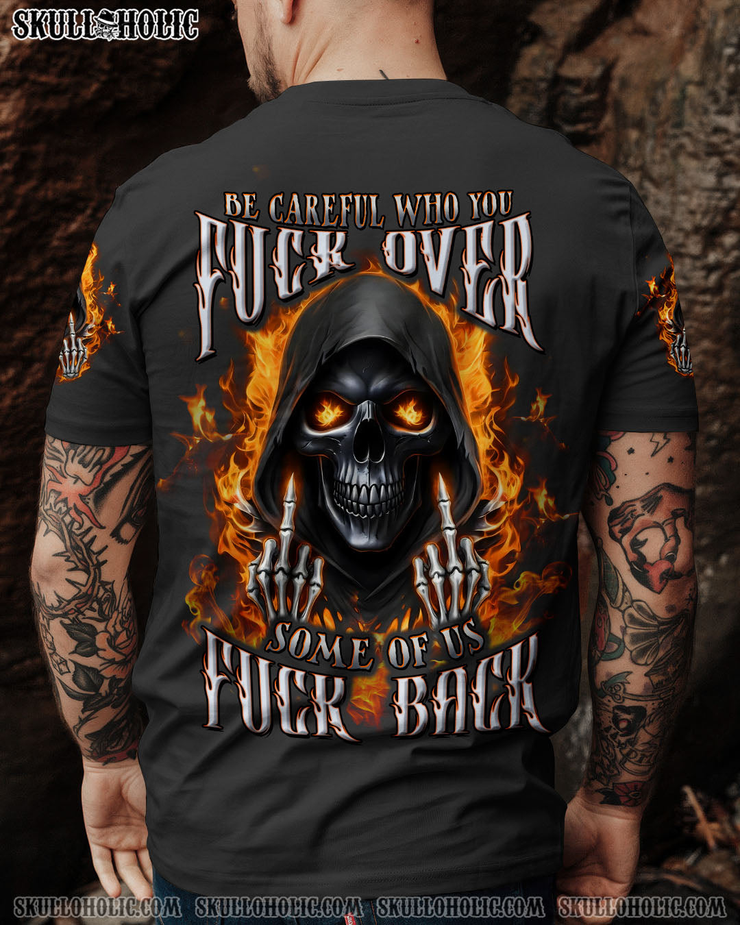 BLISSCORNERS BE CAREFUL FIRE SKULL REAPER ALL OVER PRINT