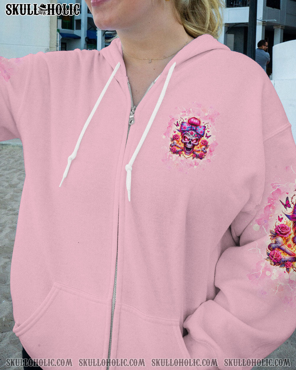 BLISSCORNERS I'M NOT ANTI-SOCIAL MESSY BUN SKULL ALL OVER PRINT
