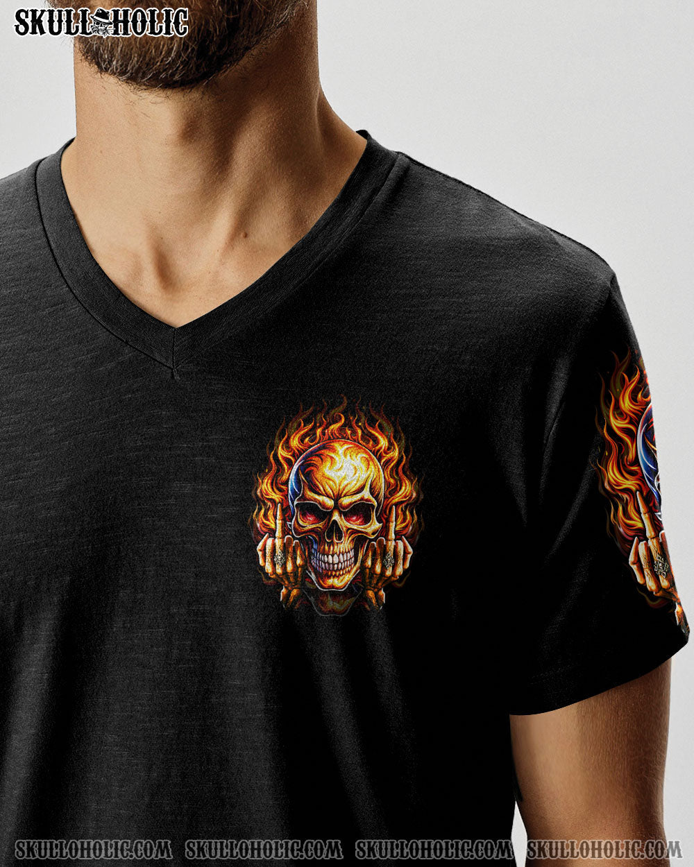 BLISSCORNERS I AM WHO I AM FIRE SKULL ALL OVER PRINT