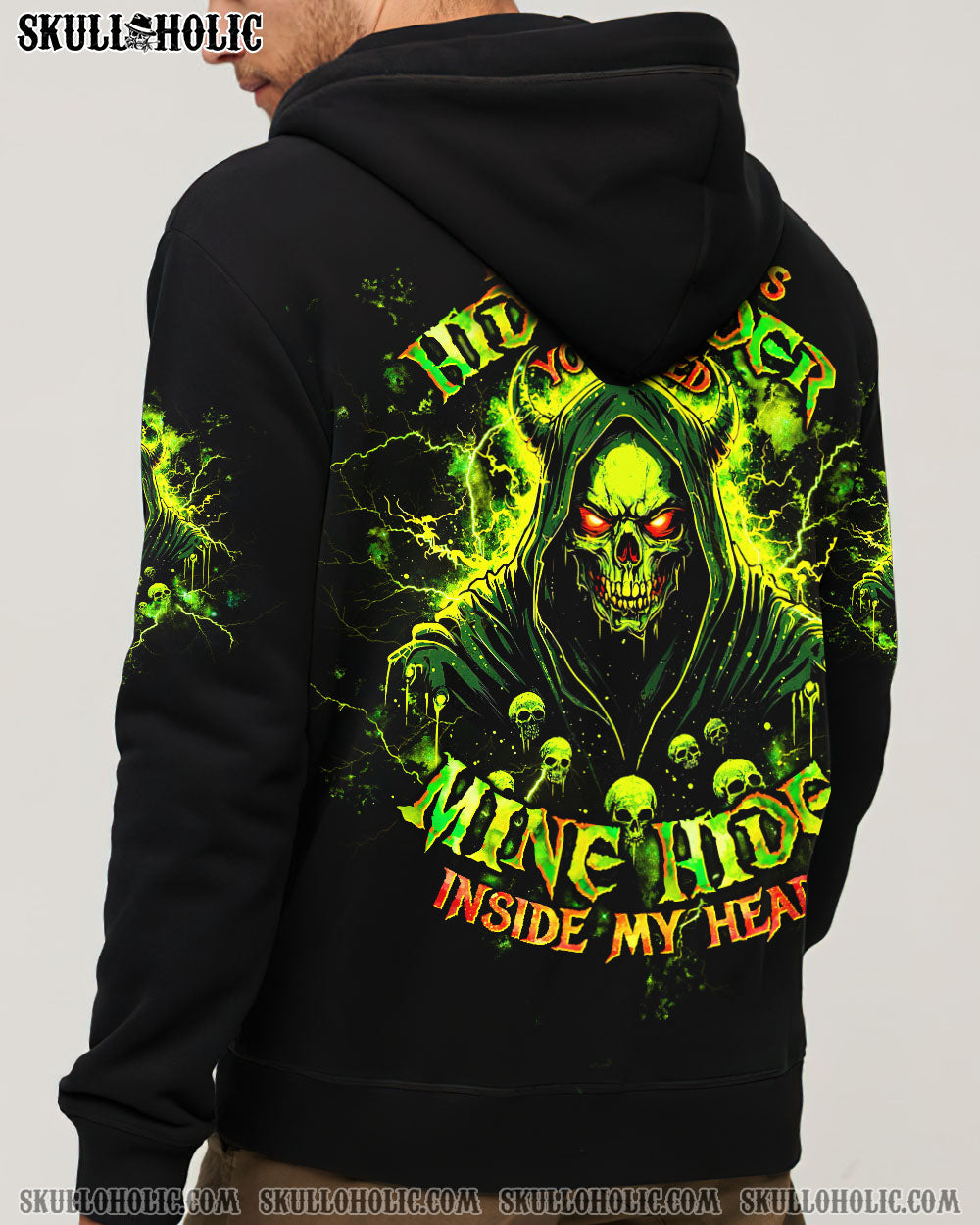 BLISSCORNERS YOUR DEMONS HIDE UNDER YOUR BED SKULL ALL OVER PRINT