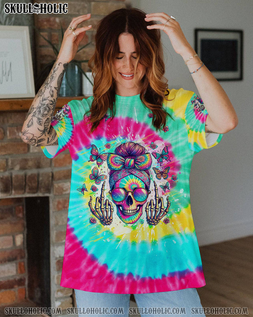 BLISSCORNERS I AM WHO I AM YOUR APPROVAL ISN'T NEEDED MESSY BUN ALL OVER PRINT