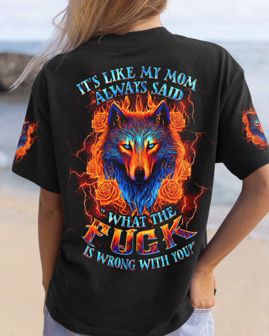 BLISSCORNERS IT'S LIKE MY MOM ALWAYS SAID WOLF ALL OVER PRINT