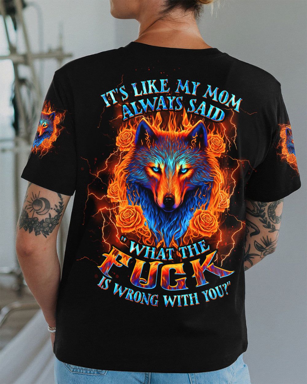 BLISSCORNERS IT'S LIKE MY MOM ALWAYS SAID WOLF ALL OVER PRINT
