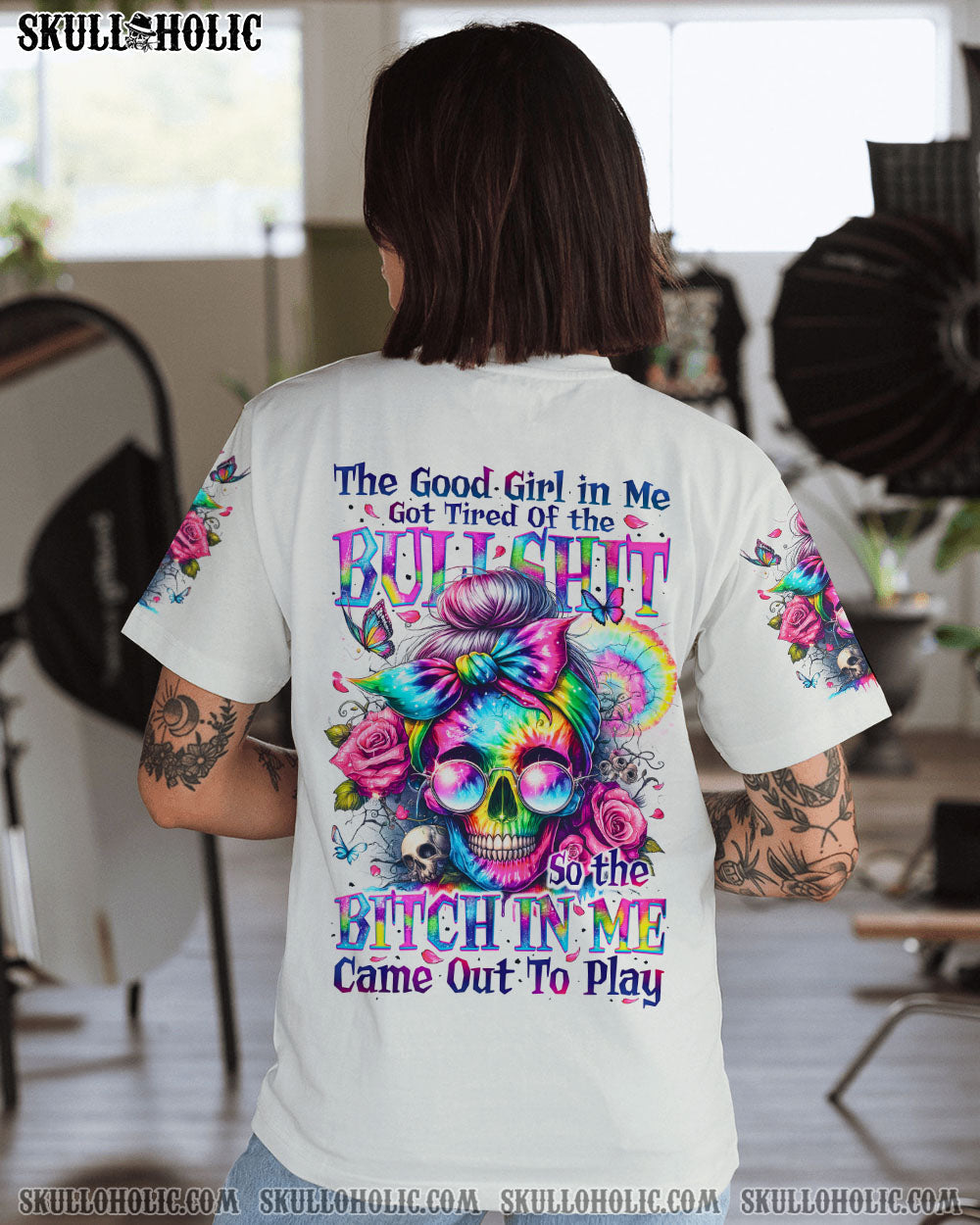 BLISSCORNERS KARMA FAIRY MESSY BUN ALL OVER PRINT