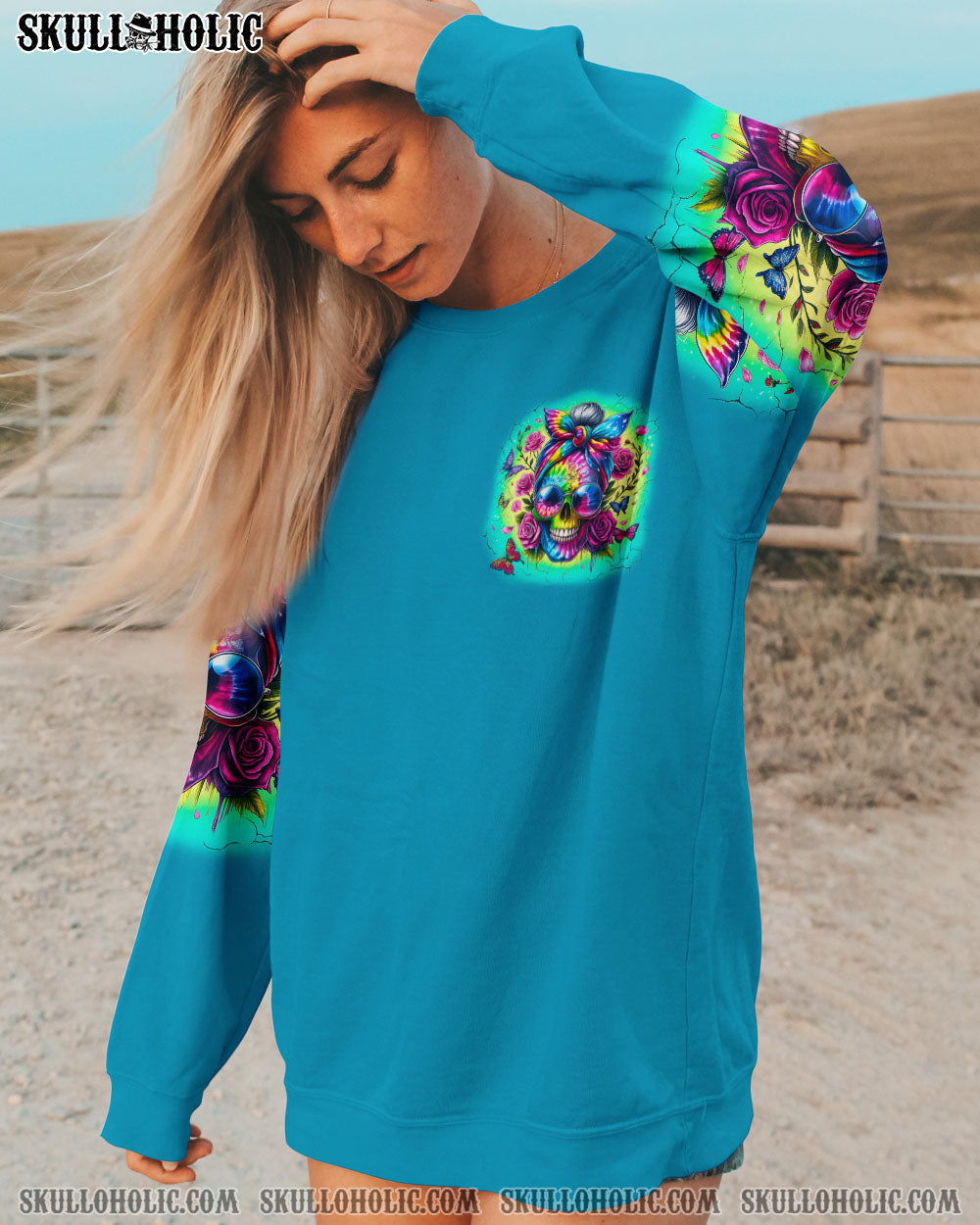 BLISSCORNERS THE GOOD GIRL IN ME MESSY BUN TIE DYE ALL OVER PRINT