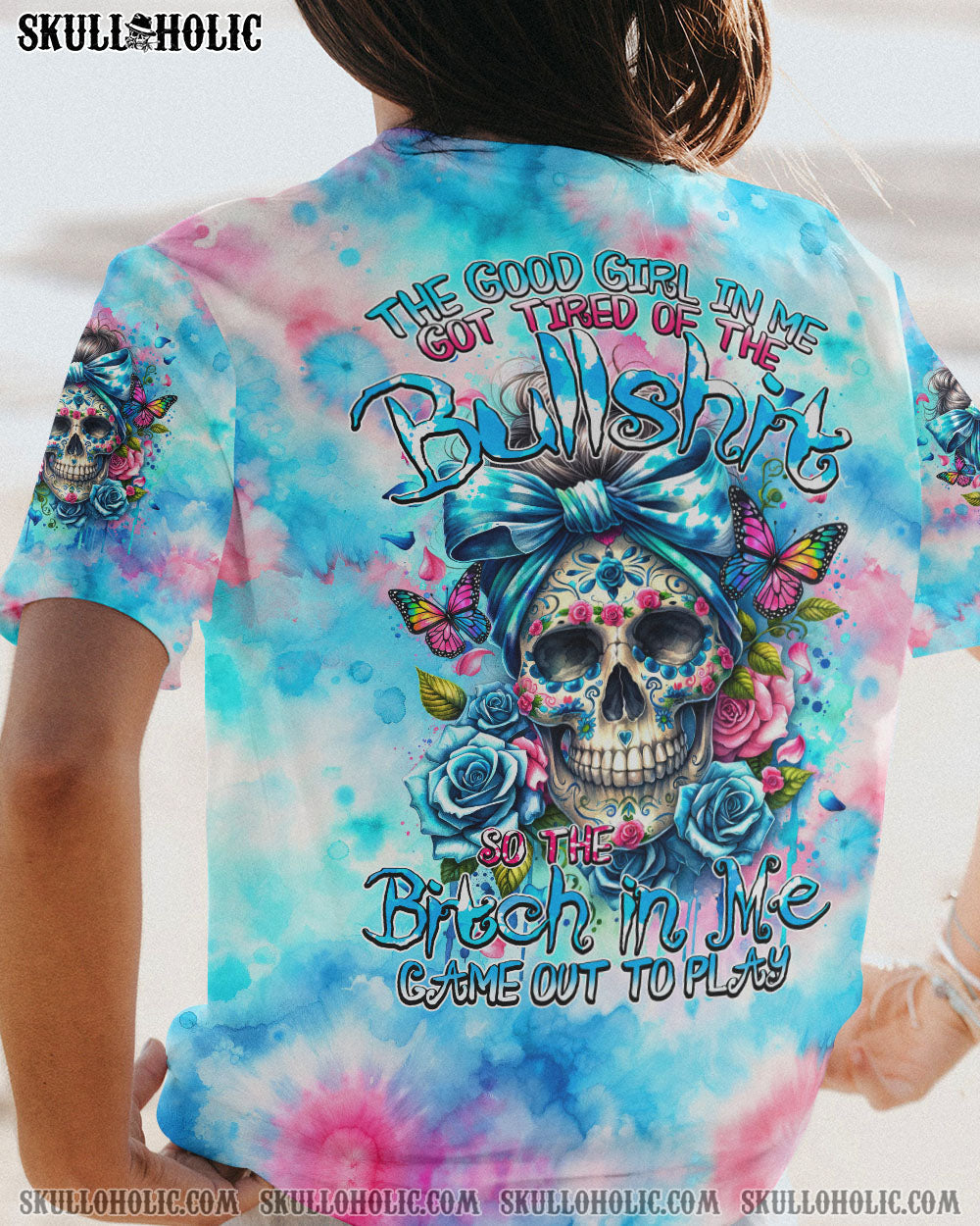 BLISSCORNERS THE GOOD GIRL IN ME TIE DYE ALL OVER PRINT