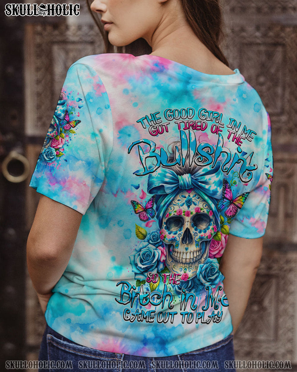 BLISSCORNERS THE GOOD GIRL IN ME TIE DYE ALL OVER PRINT