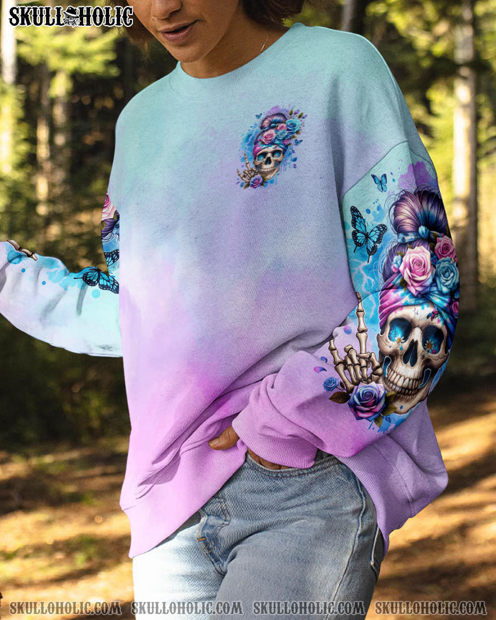 BLISSCORNERS HELLO DARKNESS MY OLD FRIEND MESSY BUN ALL OVER PRINT