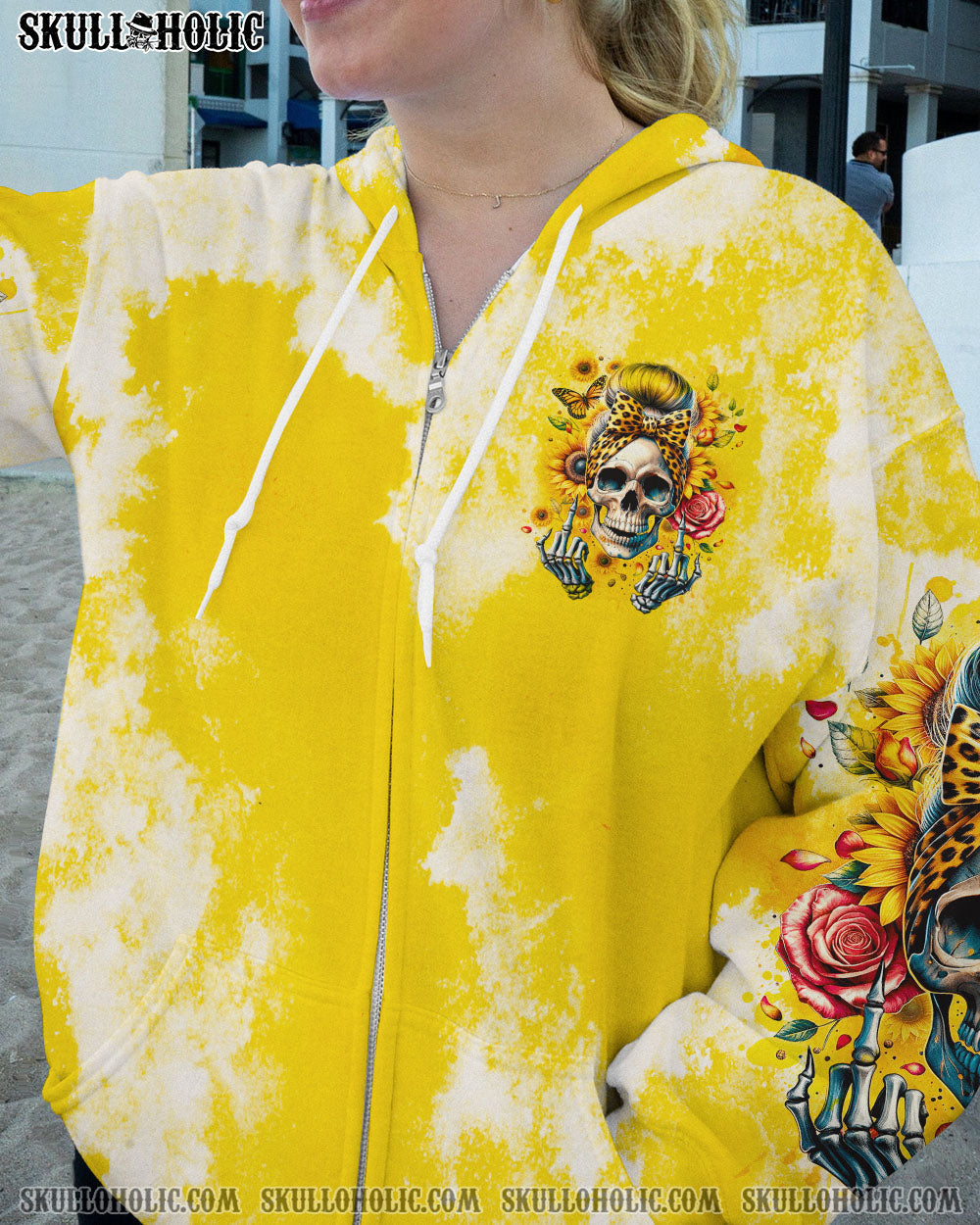 BLISSCORNERS SHE IS SUNSHINE MESSY BUN ALL OVER PRINT