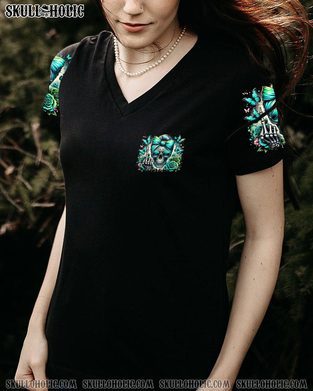 BLISSCORNERS BE WHO YOU MESSY BUN SKULL ALL OVER PRINT