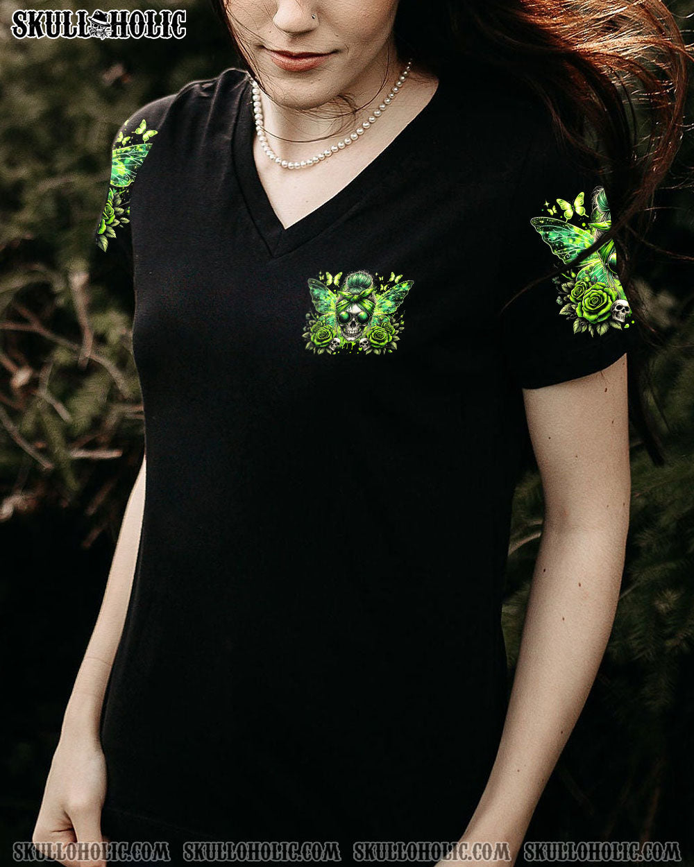 BLISSCORNERS HELLO DARKNESS MY OLD FRIEND MESSY BUN SKULL ALL OVER PRINT