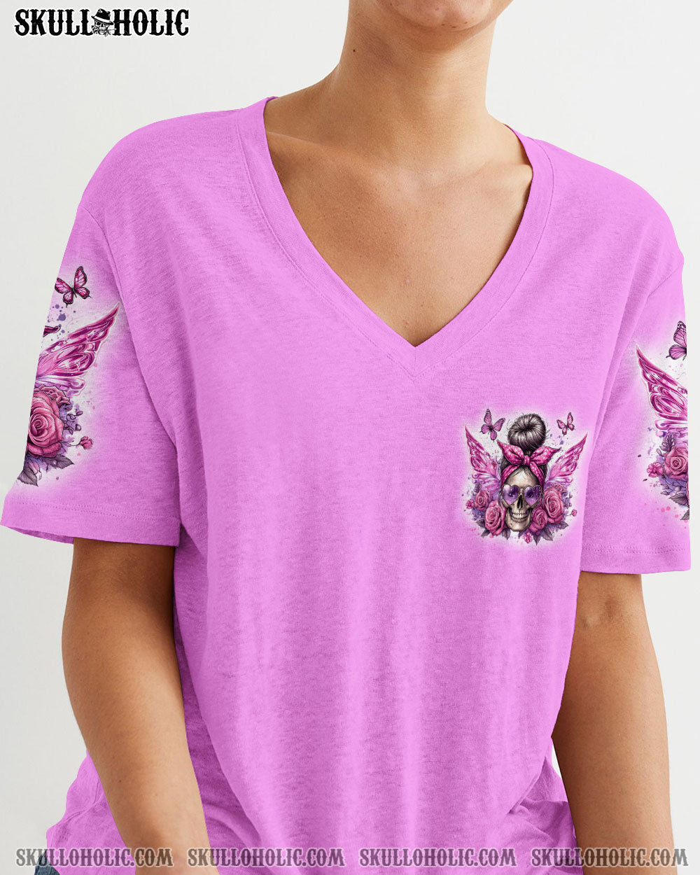 BLISSCORNERS THE GOOD GIRL IN ME MESSY BUN SKULL ALL OVER PRINT