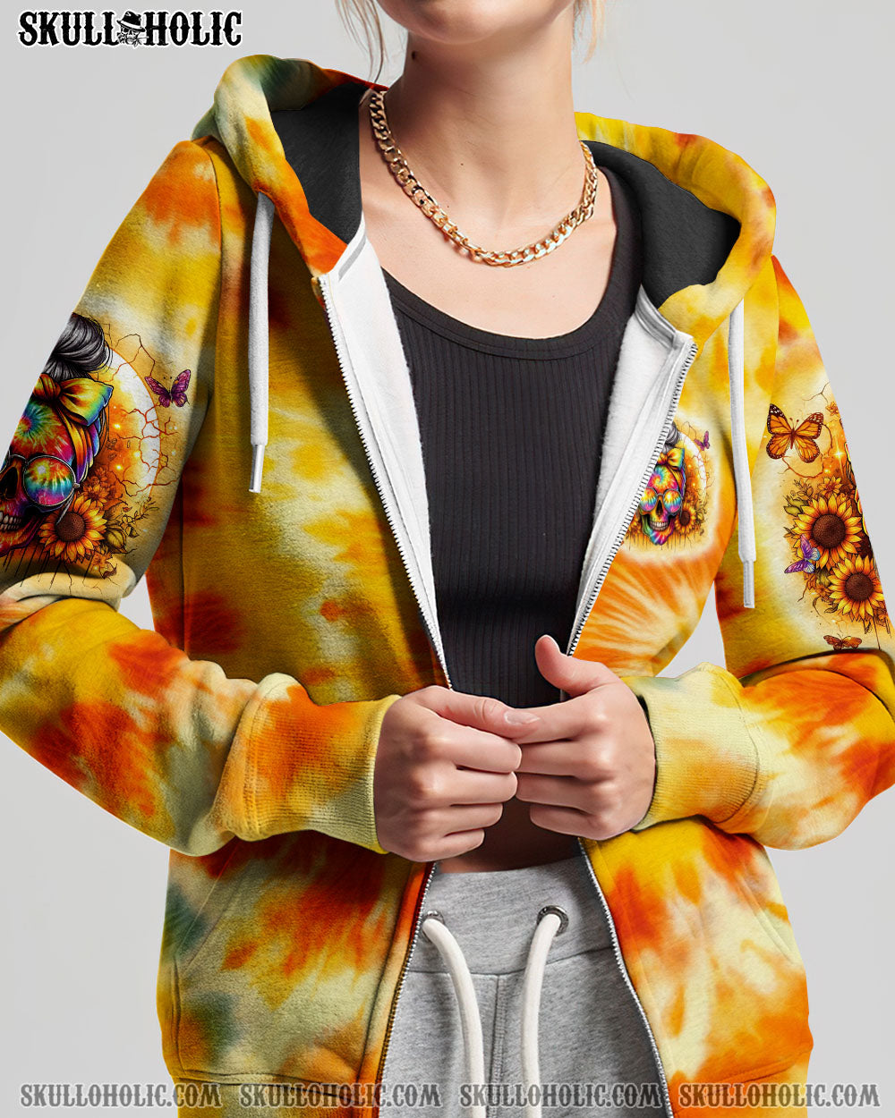 BLISSCORNERS SHE IS SUNSHINE MIXED WITH A LITTLE HURRICANE TIE DYE ALL OVER PRINT