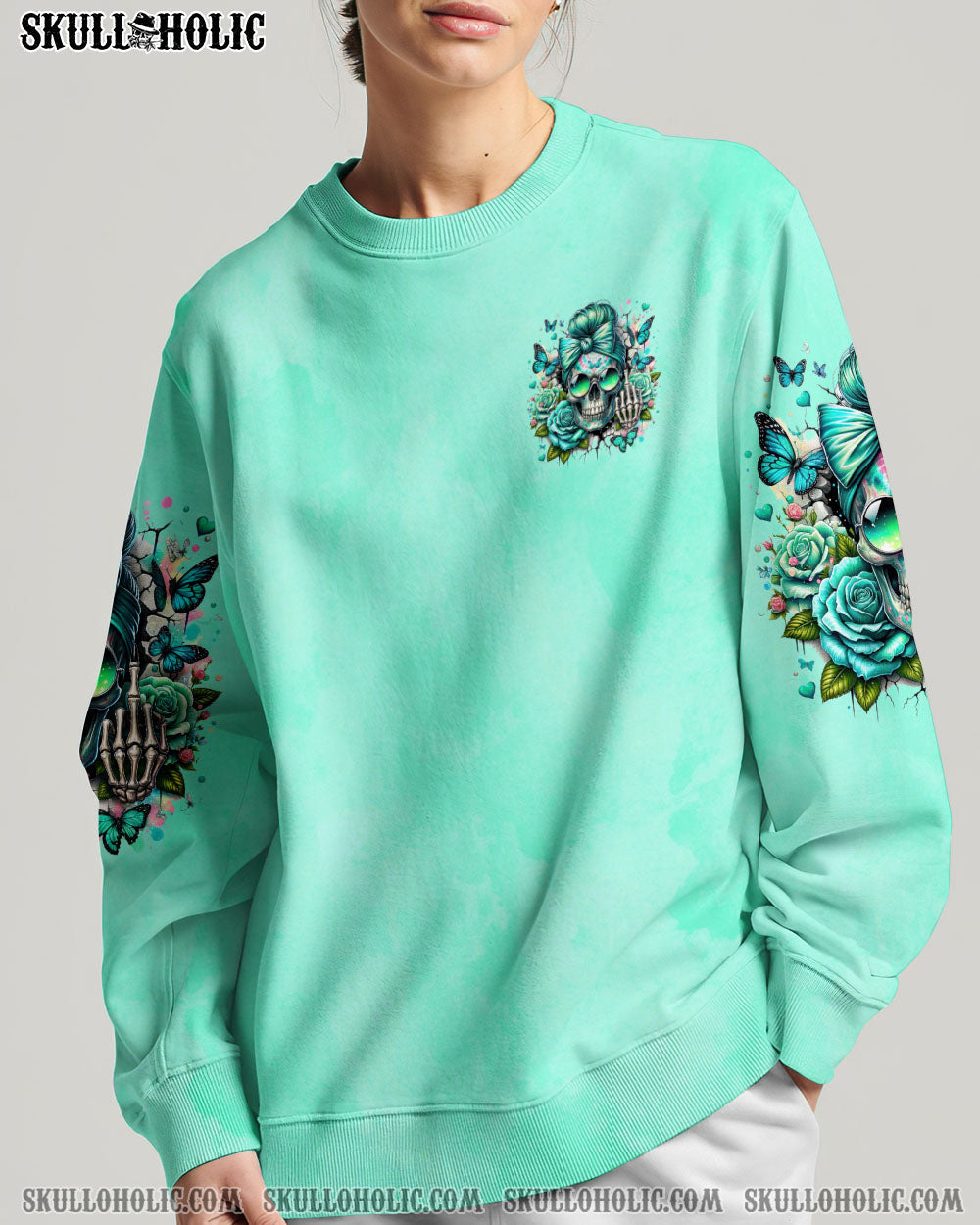 BLISSCORNERS YOU COULDN'T HANDLE ME MESSY BUN TIE DYE ALL OVER PRINT