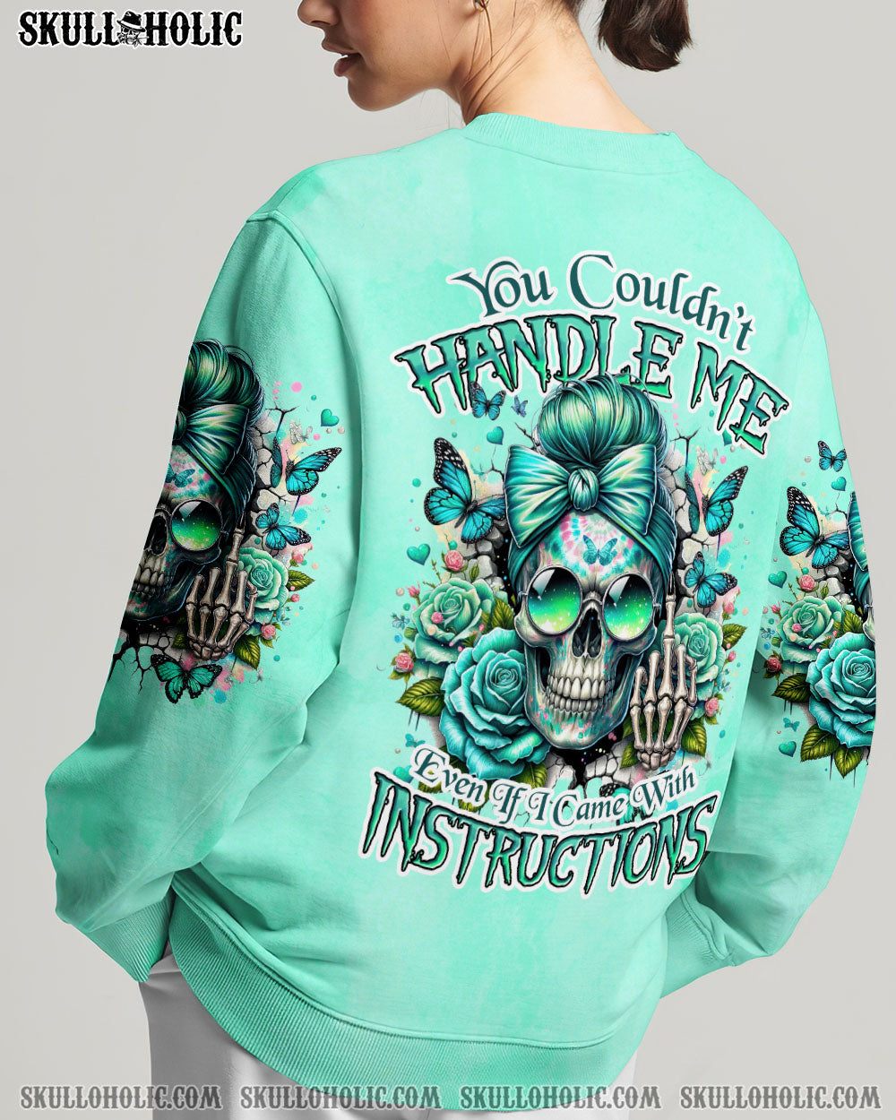 BLISSCORNERS YOU COULDN'T HANDLE ME MESSY BUN TIE DYE ALL OVER PRINT