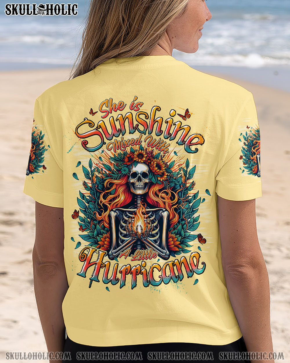 BLISSCORNERS SHE'S SUNSHINE MIXED WITH A LITTLE HURRICANE ALL OVER PRINT