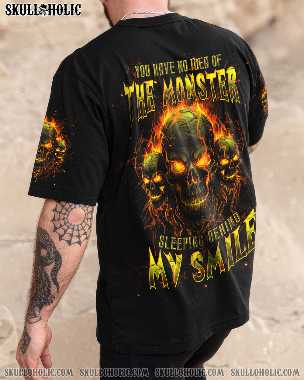 BLISSCORNERS THE MONSTER SLEEPING BEHIND MY SMILE ALL OVER PRINT