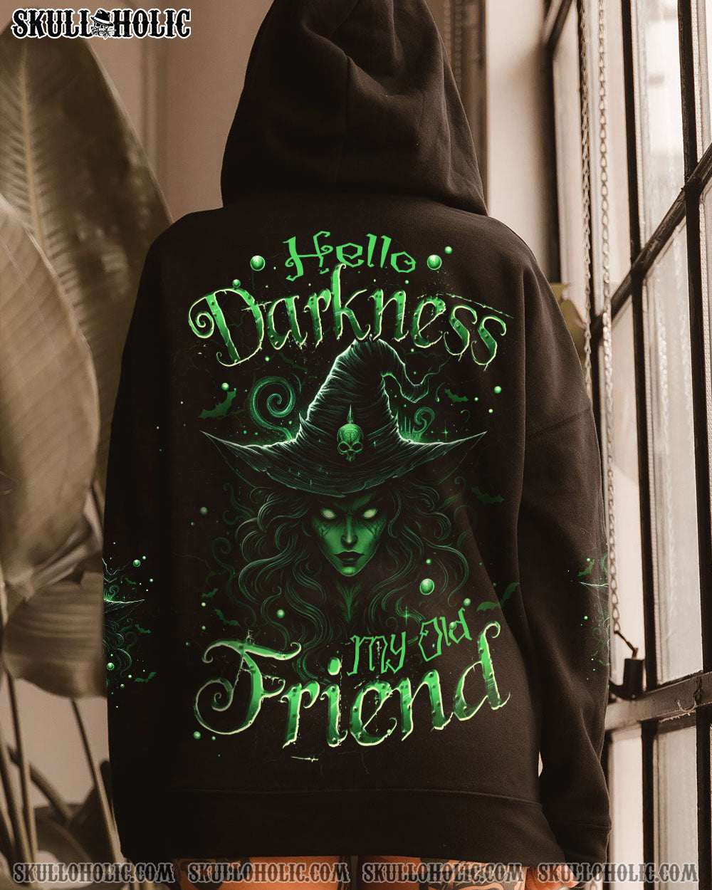 BLISSCORNERS HELLO DARKNESS HALLOWEEN WITCH ALL OVER PRINT