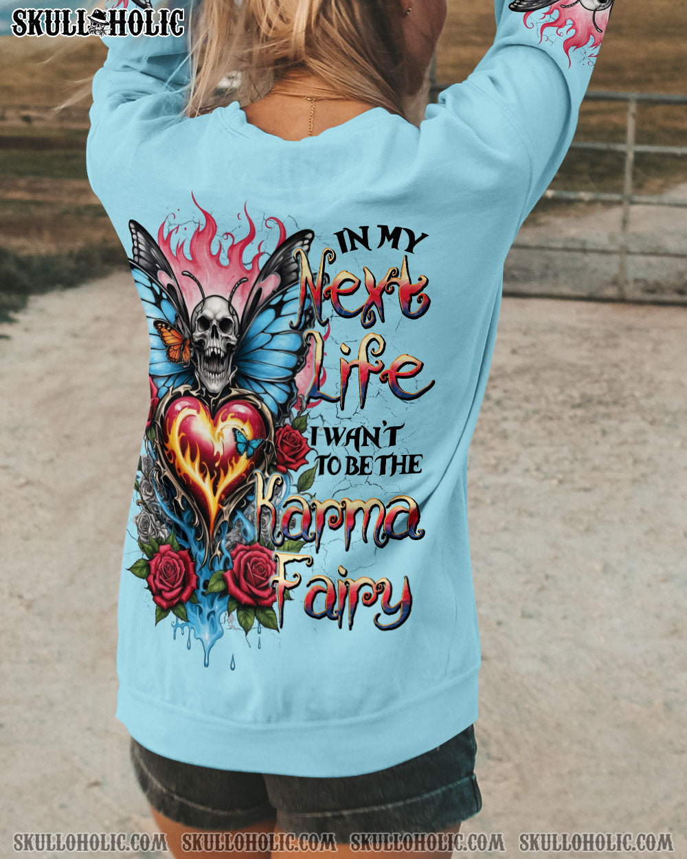 BLISSCORNERS IN MY NEXT LIFE I WANT TO BE THE KARMA FAIRY ALL OVER PRINT