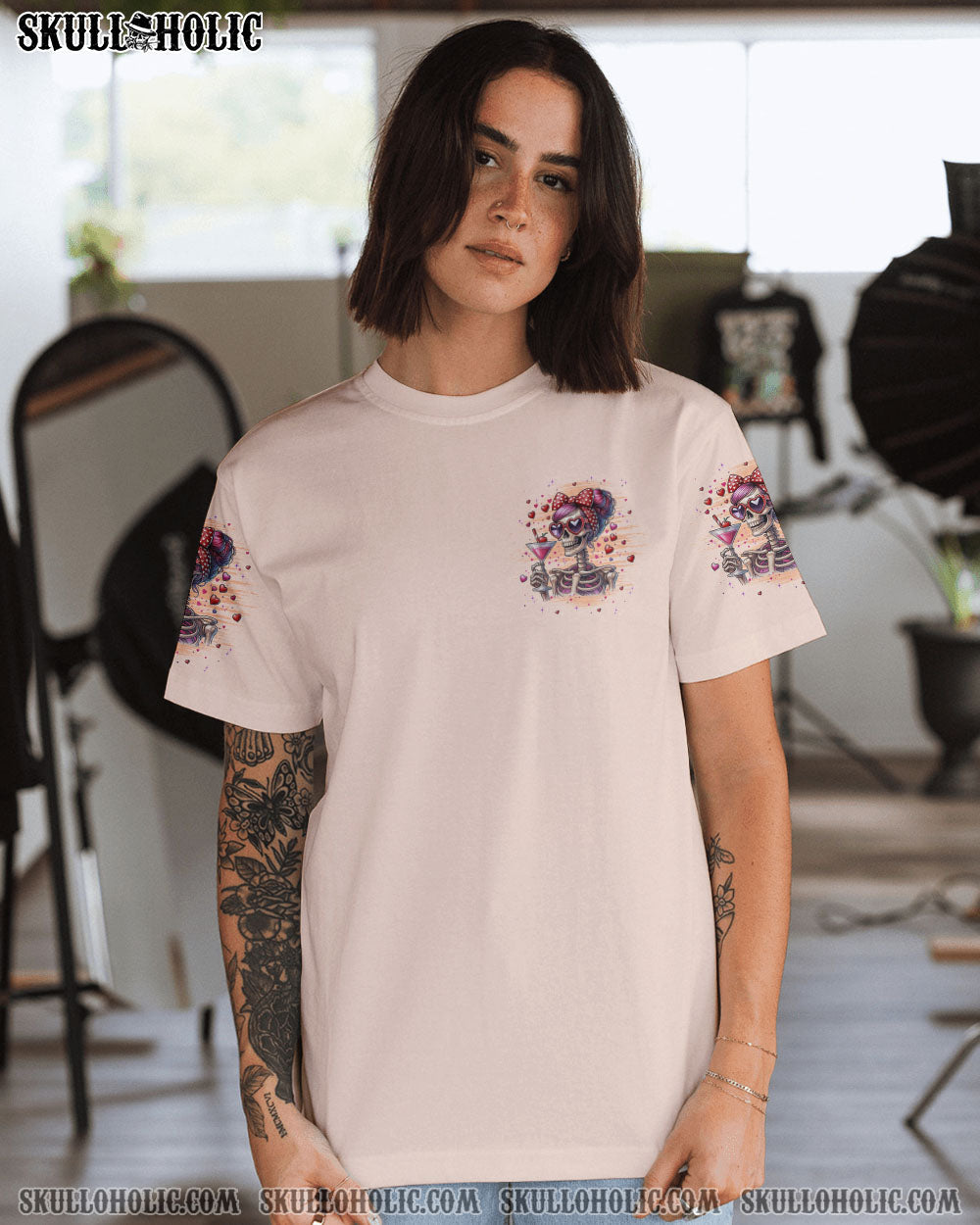 BLISSCORNERS MY ALONE TIME IS FOR EVERYONE'S SAFETY SKULL ALL OVER PRINT