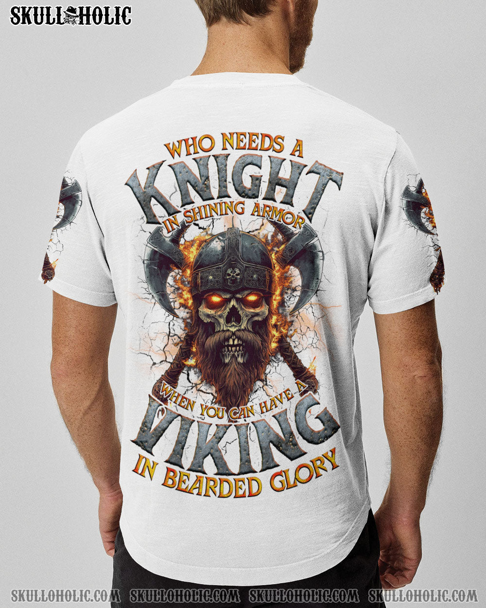 BLISSCORNERS A VIKING IN BEARDED GLORY SKULL ALL OVER PRINT
