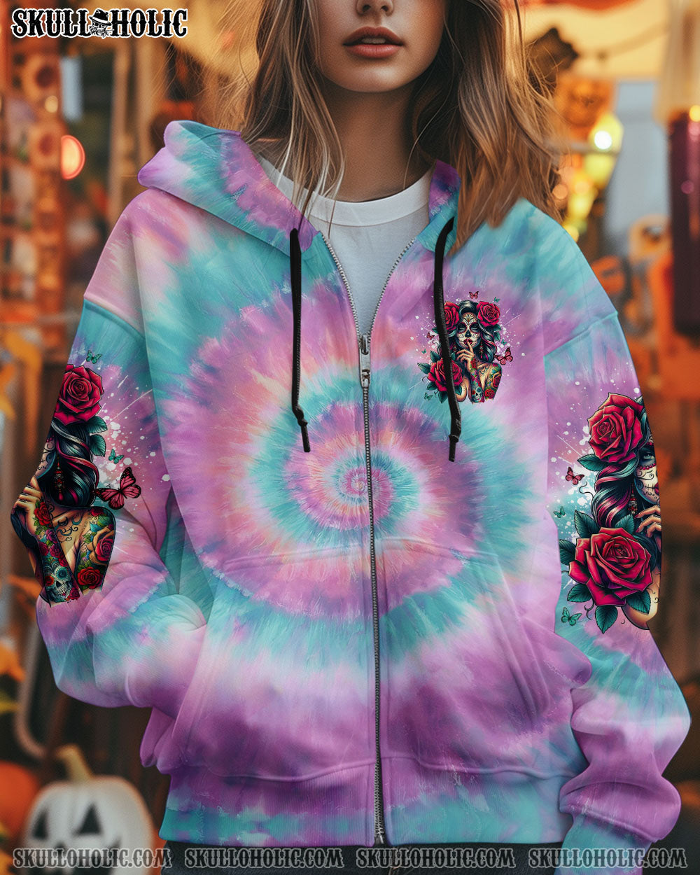 BLISSCORNERS SHHH NO ONE CARES TIE DYE ALL OVER PRINT