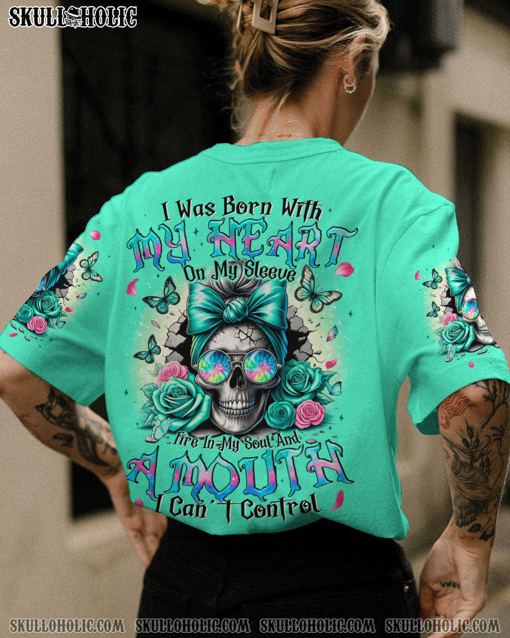 BLISSCORNERS SOMETIMES SWEET OFTEN DANGEROUS MESSY BUN ALL OVER PRINT