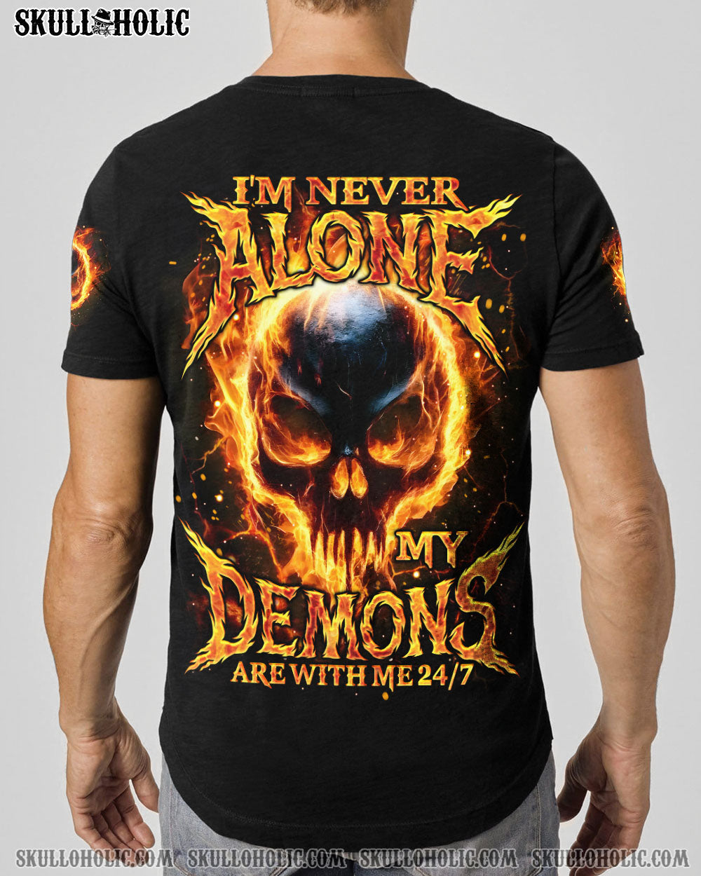 BLISSCORNERS I'M NEVER ALONE FIRE DEMONS ALL OVER PRINT
