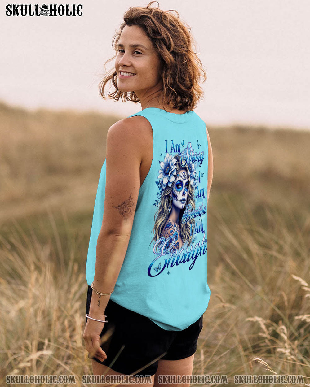 BLISSCORNERS I AM ENOUGH SKULL ALL OVER PRINT
