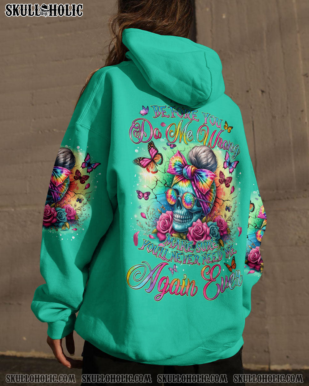 BLISSCORNERS A MOUTH I CAN'T CONTROL MESSY BUN SKULL ALL OVER PRINT