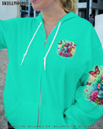 BLISSCORNERS A MOUTH I CAN'T CONTROL MESSY BUN SKULL ALL OVER PRINT