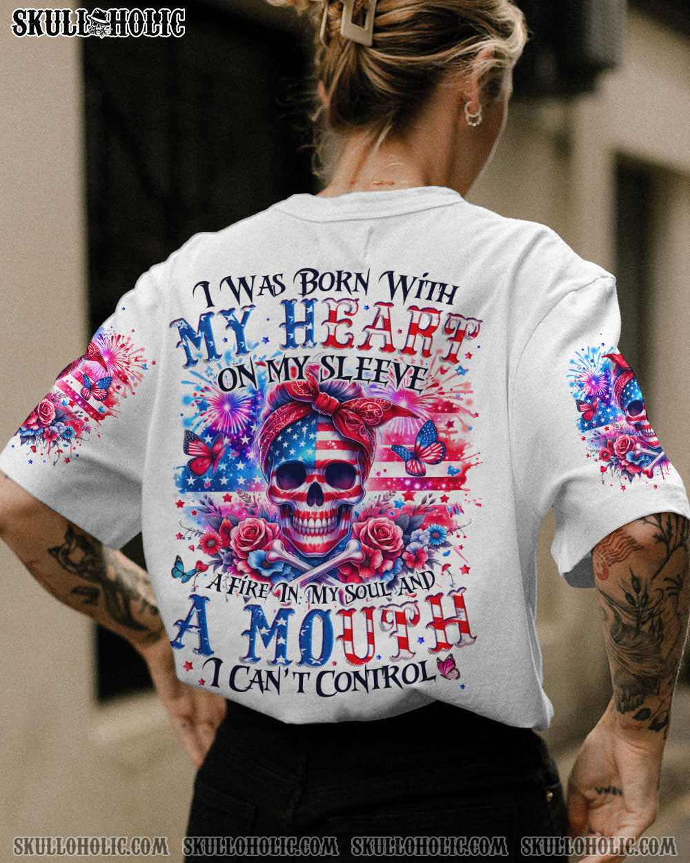 BLISSCORNERS YOU COULDN'T HANDLE ME MESSY BUN ALL OVER PRINT