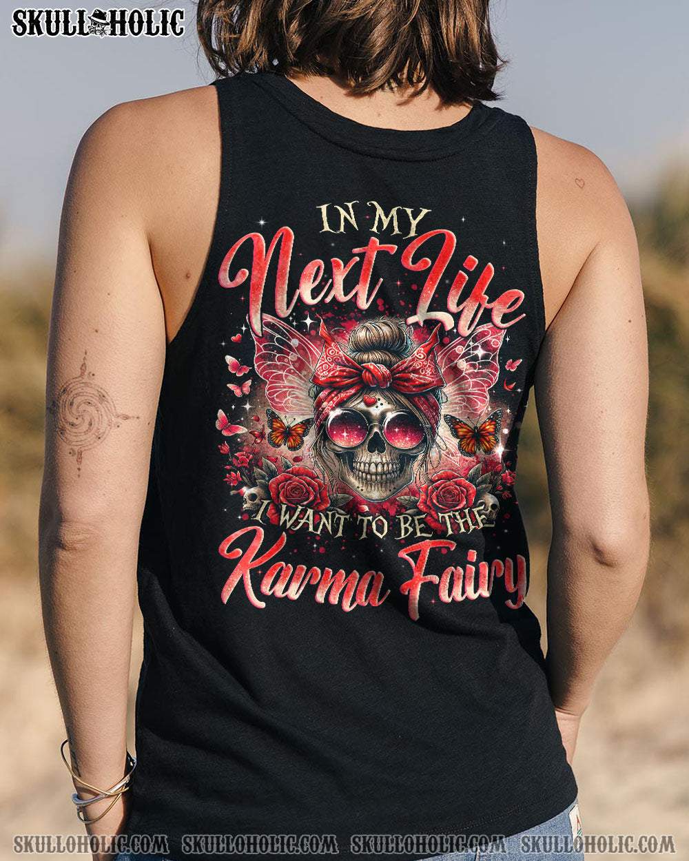 BLISSCORNERS DON'T LIKE ME FCK OFF PROBLEM SOLVED MESSY BUN SKULL ALL OVER PRINT