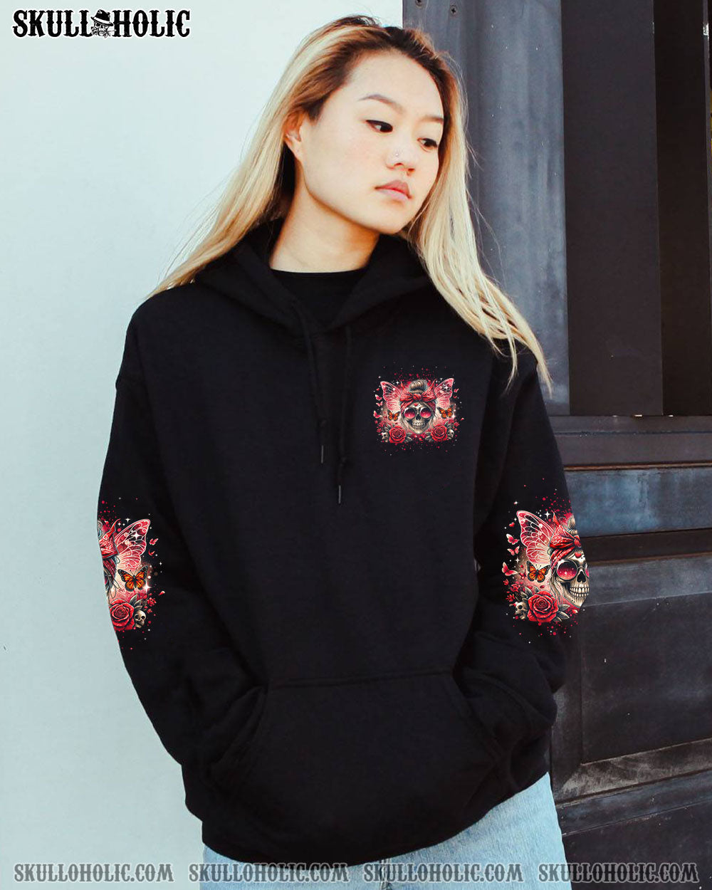 BLISSCORNERS DON'T LIKE ME FCK OFF PROBLEM SOLVED MESSY BUN SKULL ALL OVER PRINT