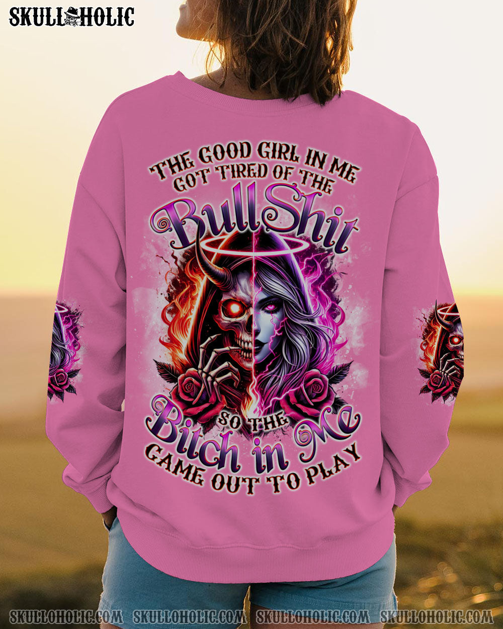 BLISSCORNERS THE GOOD GIRL IN ME ALL OVER PRINT