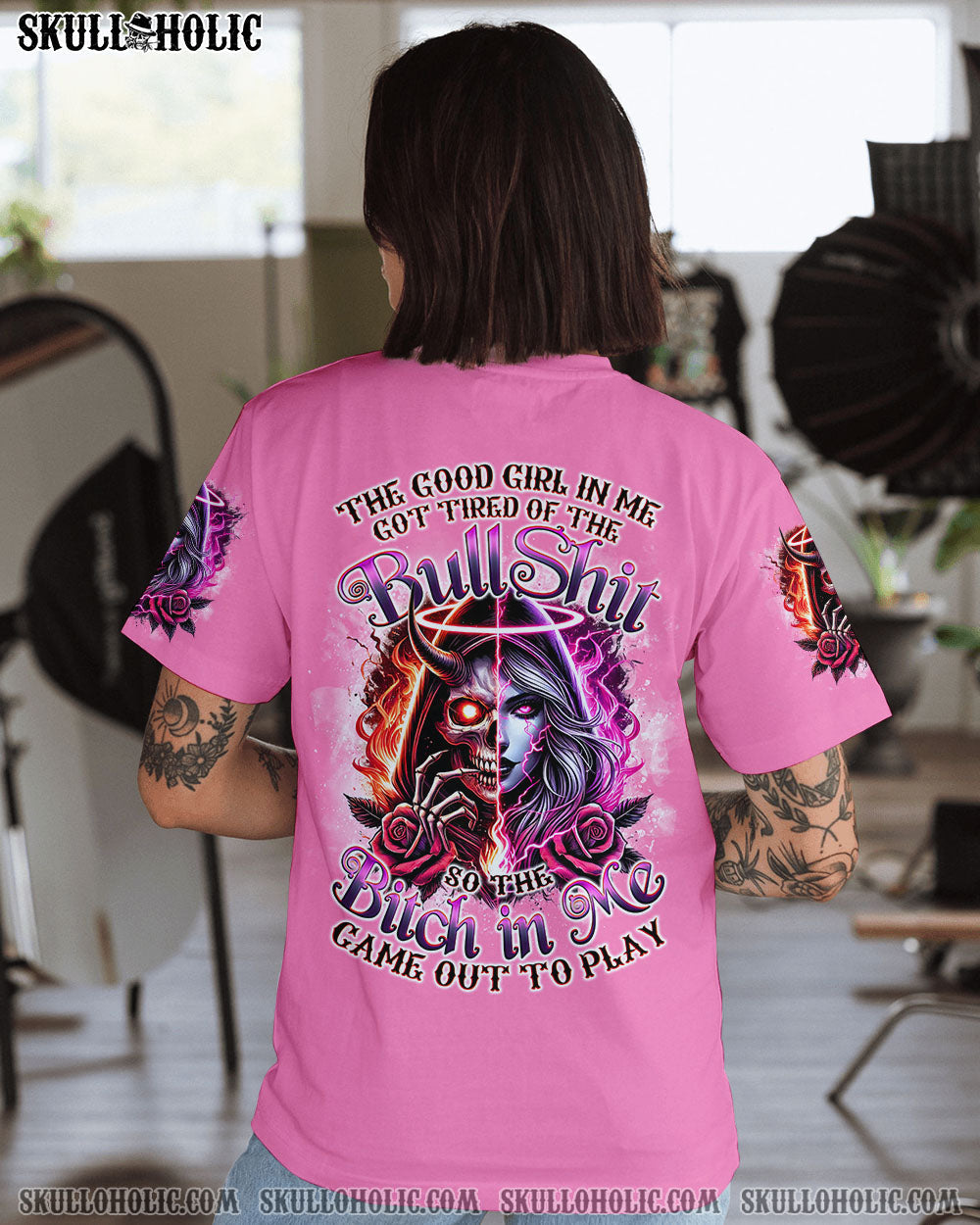 BLISSCORNERS THE GOOD GIRL IN ME ALL OVER PRINT
